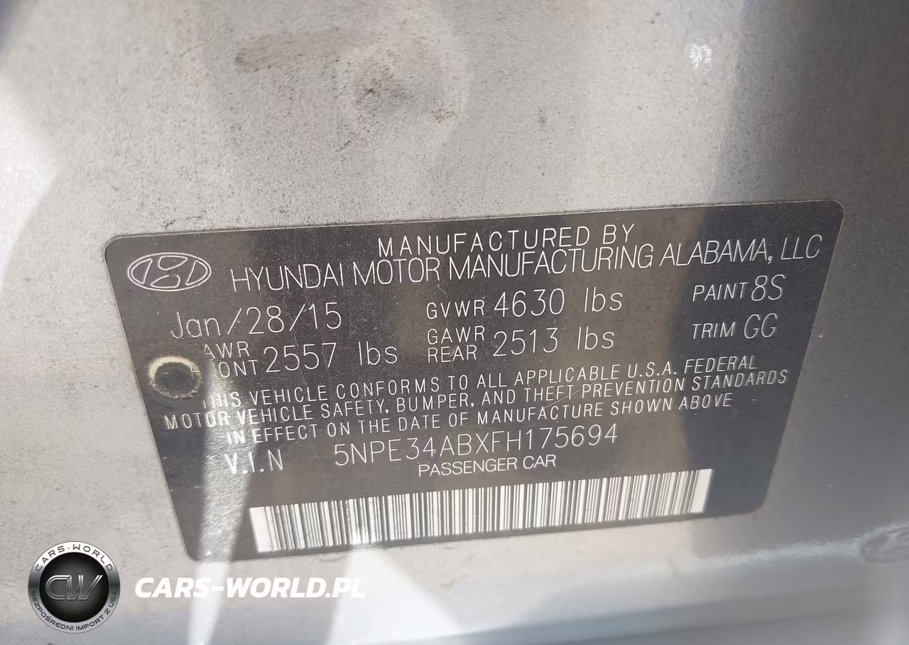 2015 Hyundai Sonata Limited 2.0T VIN:5NPE34ABXFH175694 - 9