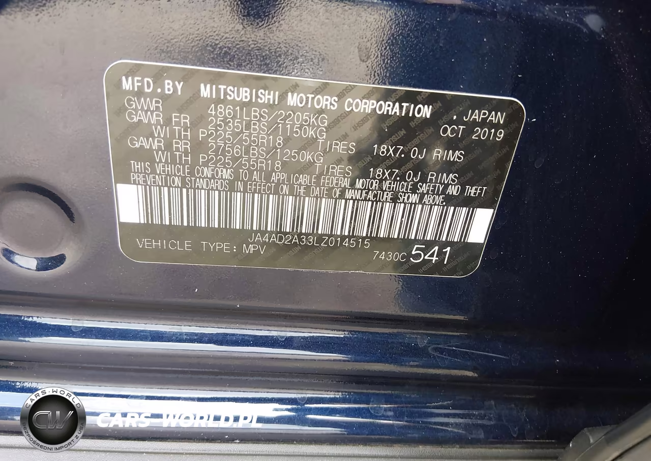 2020 Mitsubishi Outlander Es 2.4 VIN:JA4AD2A33LZ014515 - 9