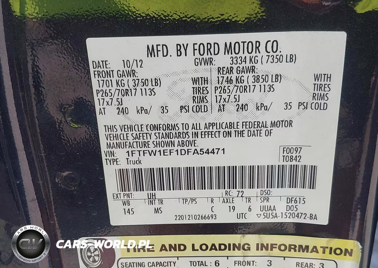2013 Ford F-150 Xlt VIN:1FTFW1EF1DFA54471 - 9