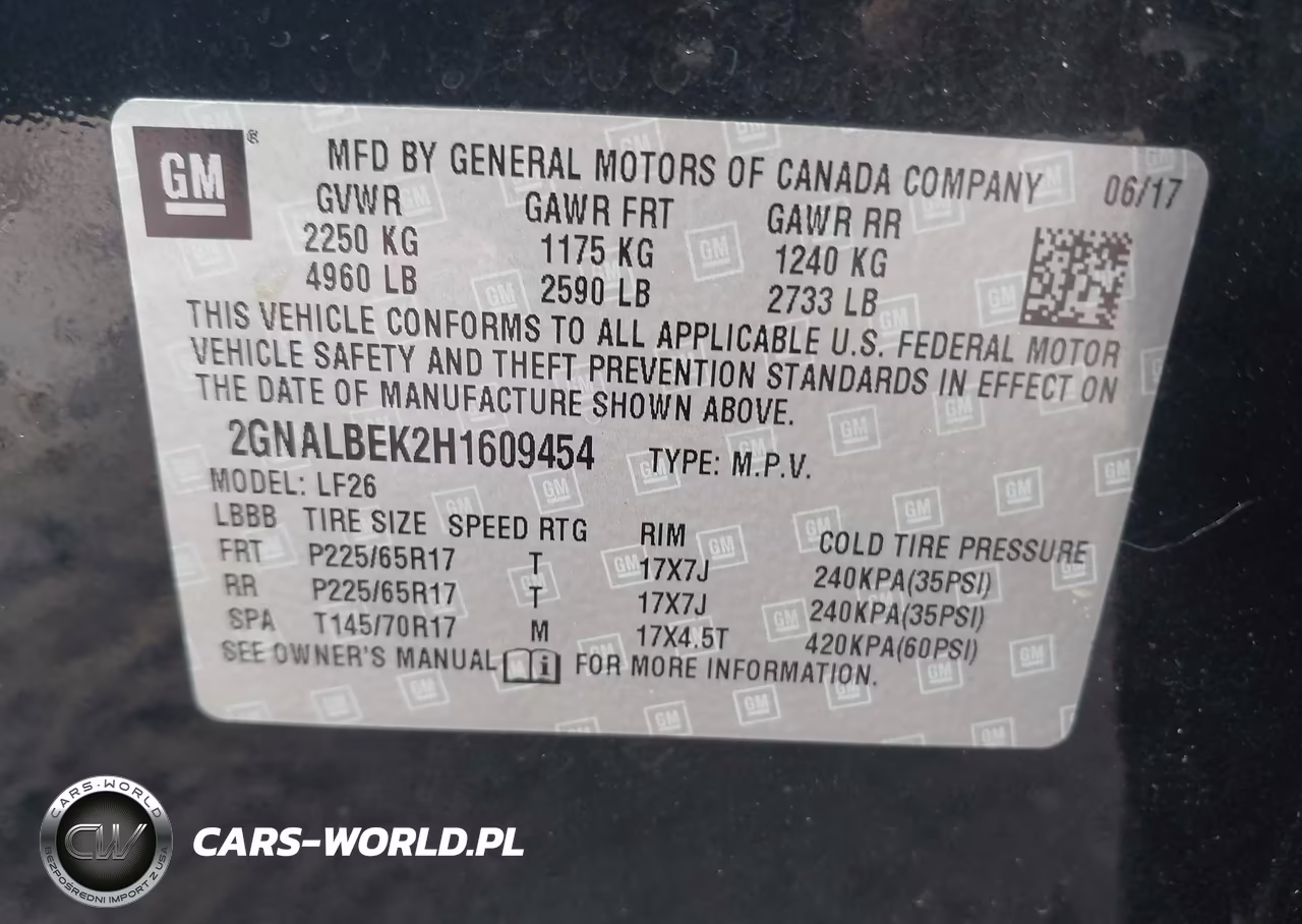 2017 Chevrolet Equinox Ls VIN:2GNALBEK2H1609454 - 9