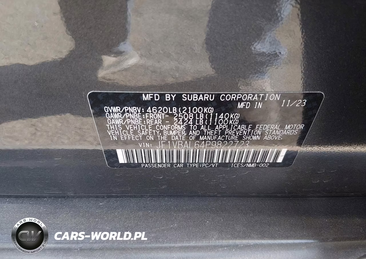 2023 Subaru Wrx Limited VIN:JF1VBAL64P9822723 - 9