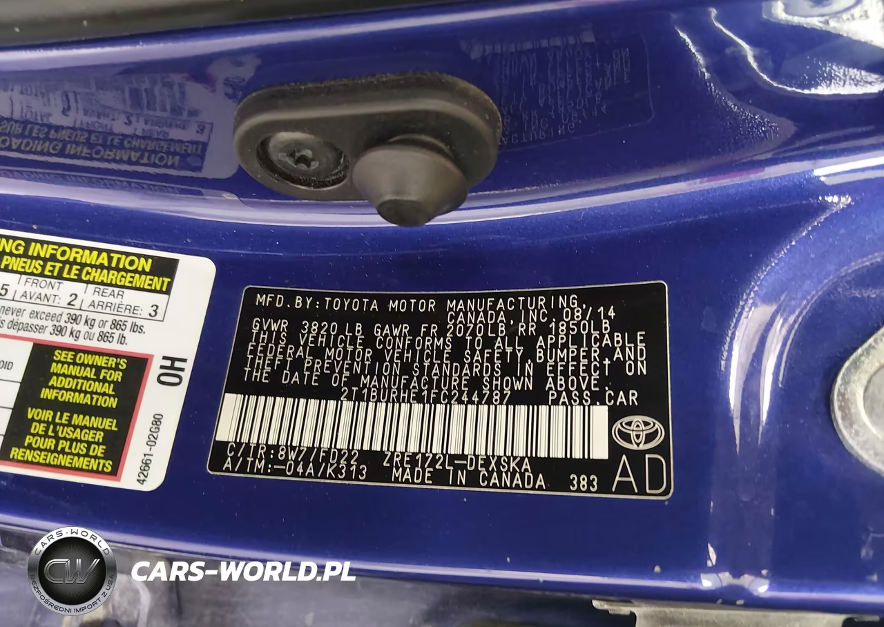 2015 Toyota Corolla S Plus VIN:2T1BURHE1FC244787 - 9