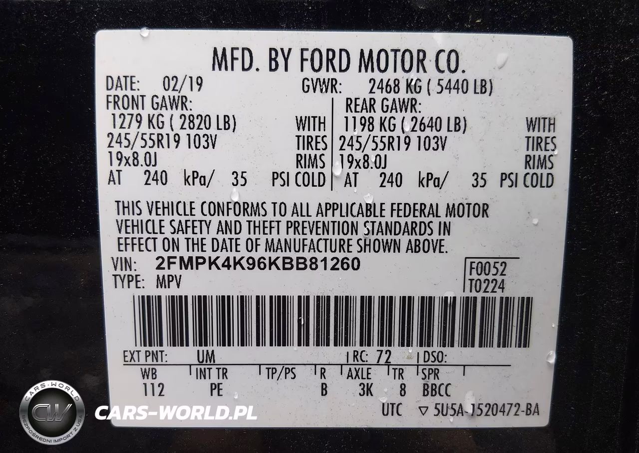 2019 Ford Edge Titanium VIN:2FMPK4K96KBB81260 - 9