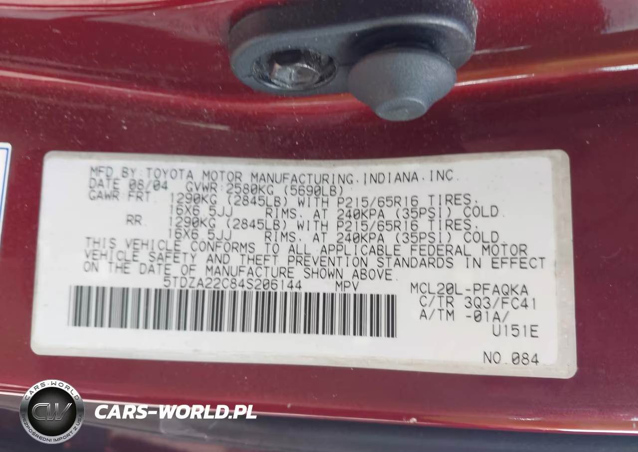 2004 Toyota Sienna Xle-Xle Limited VIN:5TDZA22C84S206144 - 9
