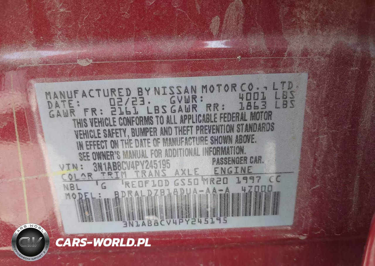 2023 Nissan Sentra Sv Xtronic Cvt VIN:3N1AB8CV4PY245195 - 9