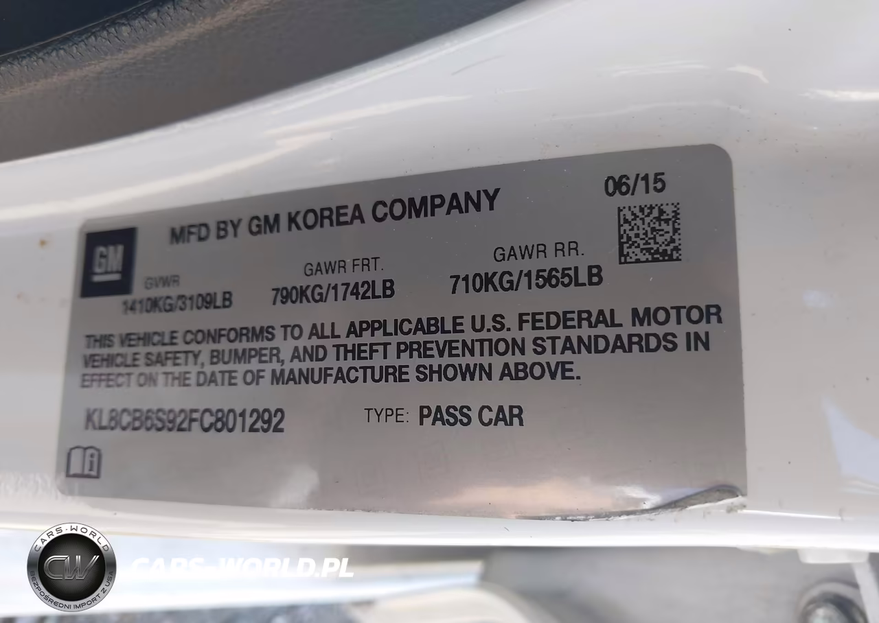 2015 Chevrolet Spark Ls Cvt VIN:KL8CB6S92FC801292 - 9
