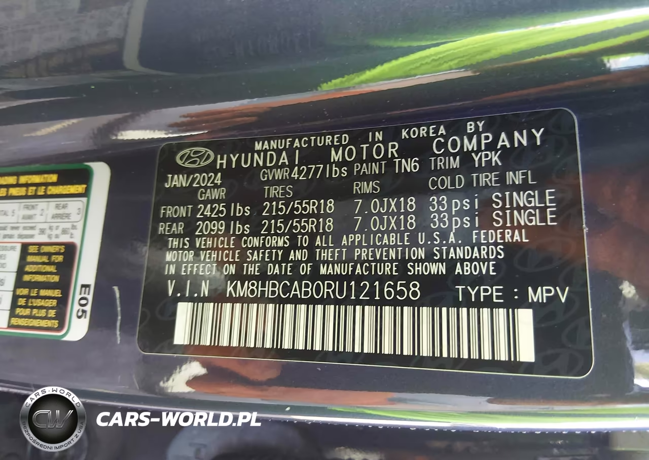 2024 Hyundai Kona Sel VIN:KM8HBCAB0RU121658 - 9