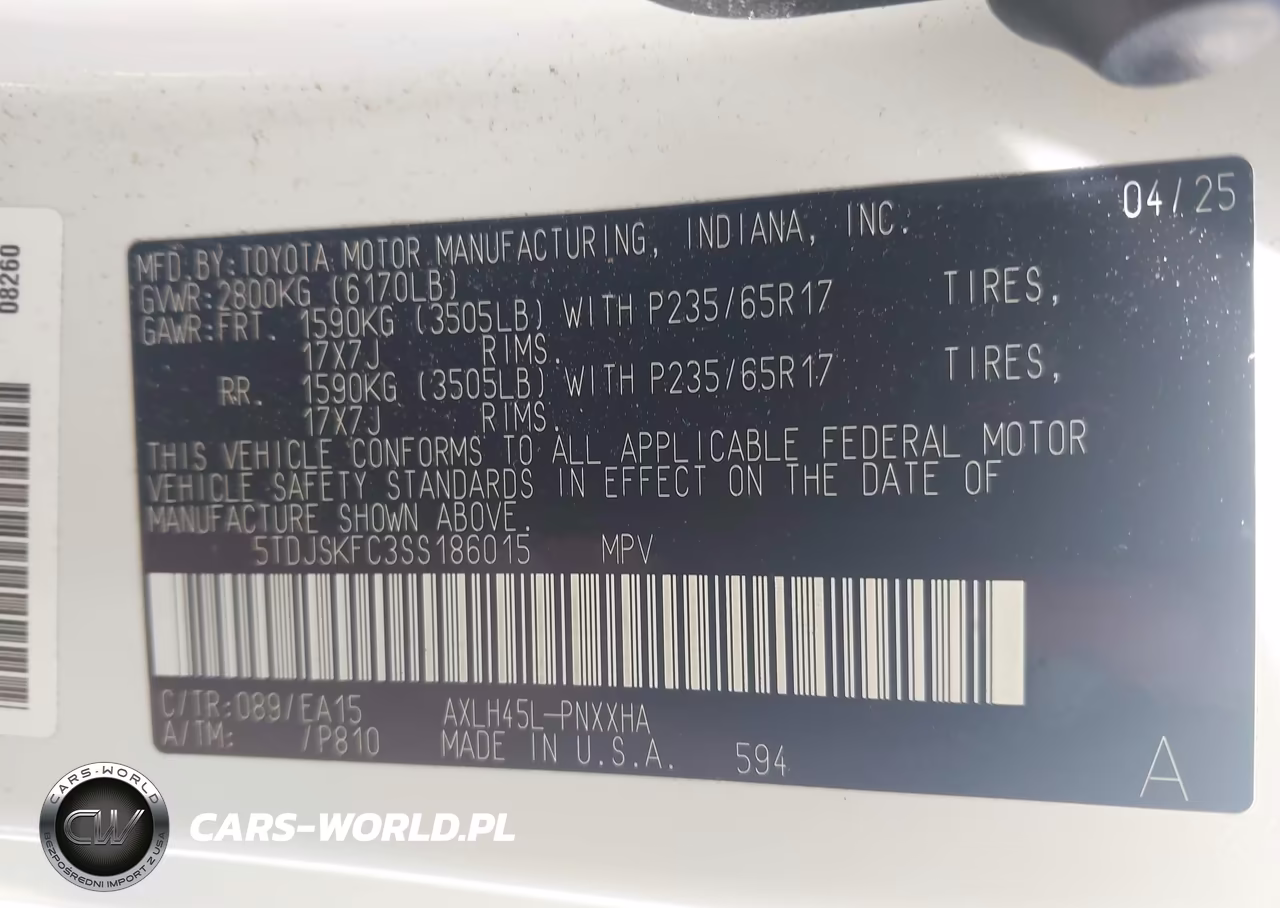 2025 Toyota Sienna Xle VIN:5TDJSKFC3SS186015 - 9