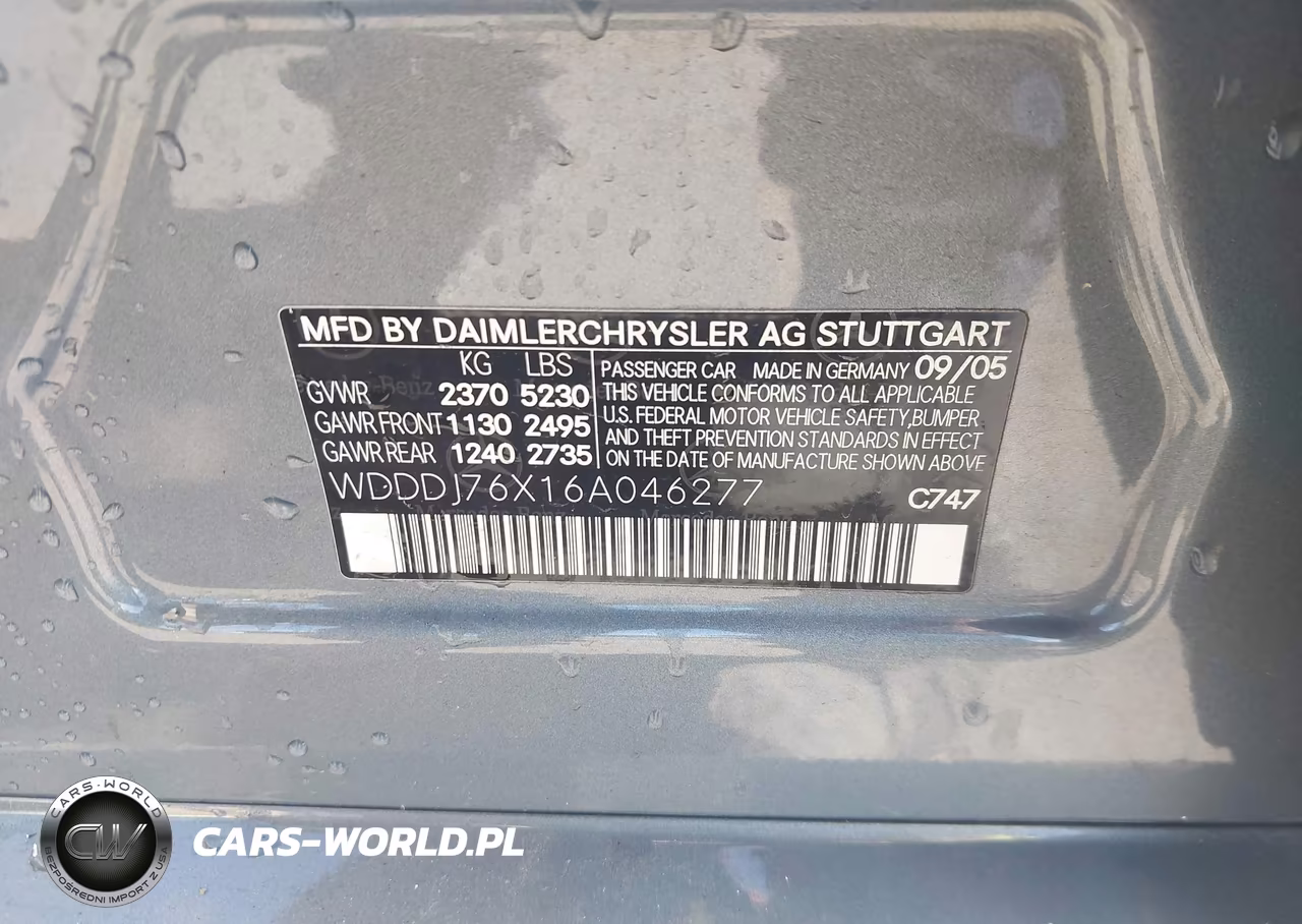 2006 Mercedes-Benz Cls 55 Amg VIN:WDDDJ76X16A046277 - 9