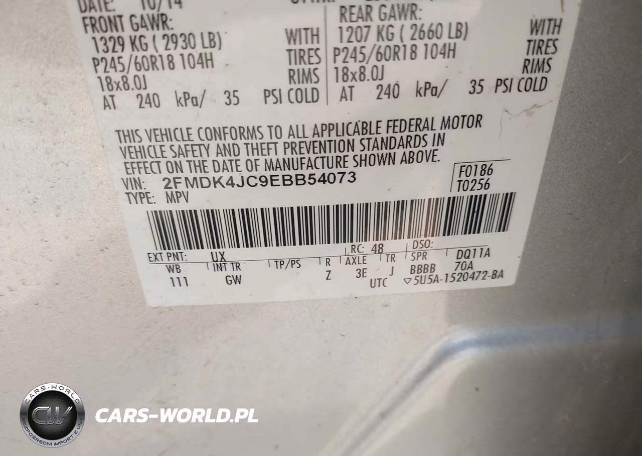 2014 Ford Edge Sel VIN:2FMDK4JC9EBB54073 - 9