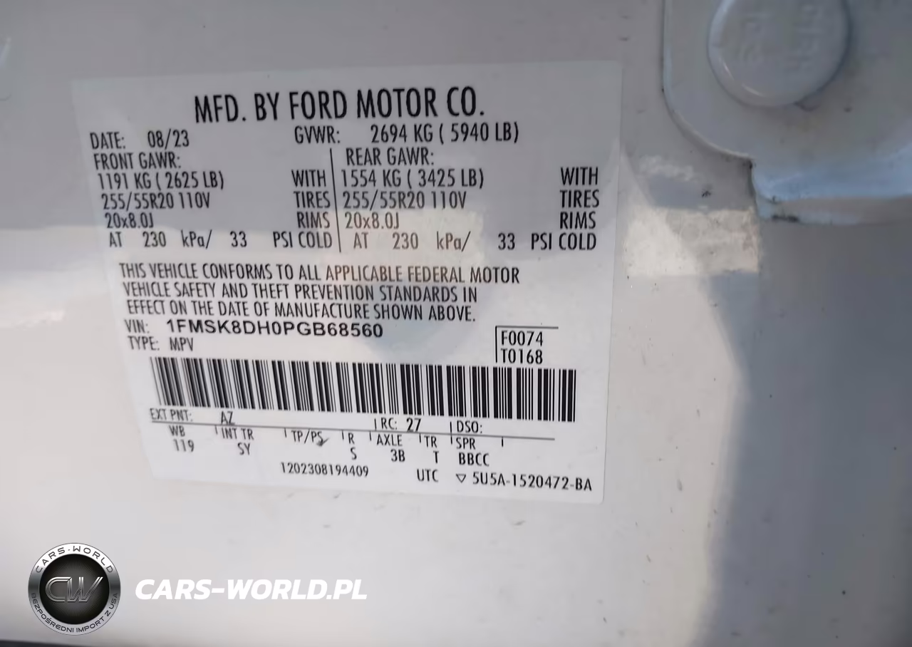 2023 Ford Explorer Xlt VIN:1FMSK8DH0PGB68560 - 9