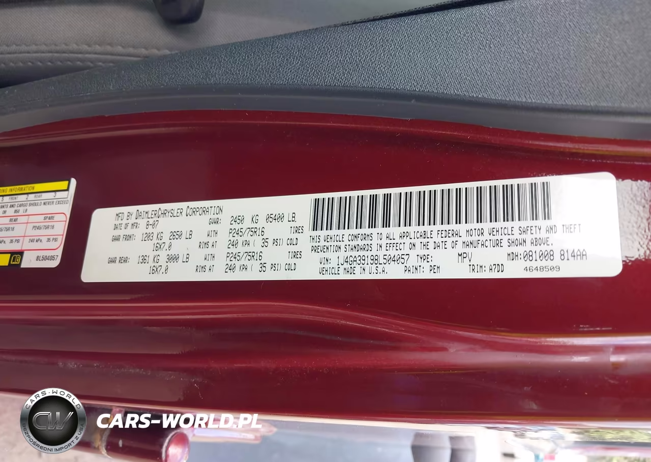 2008 Jeep Wrangler Unlimited X VIN:1J4GA39198L504057 - 9