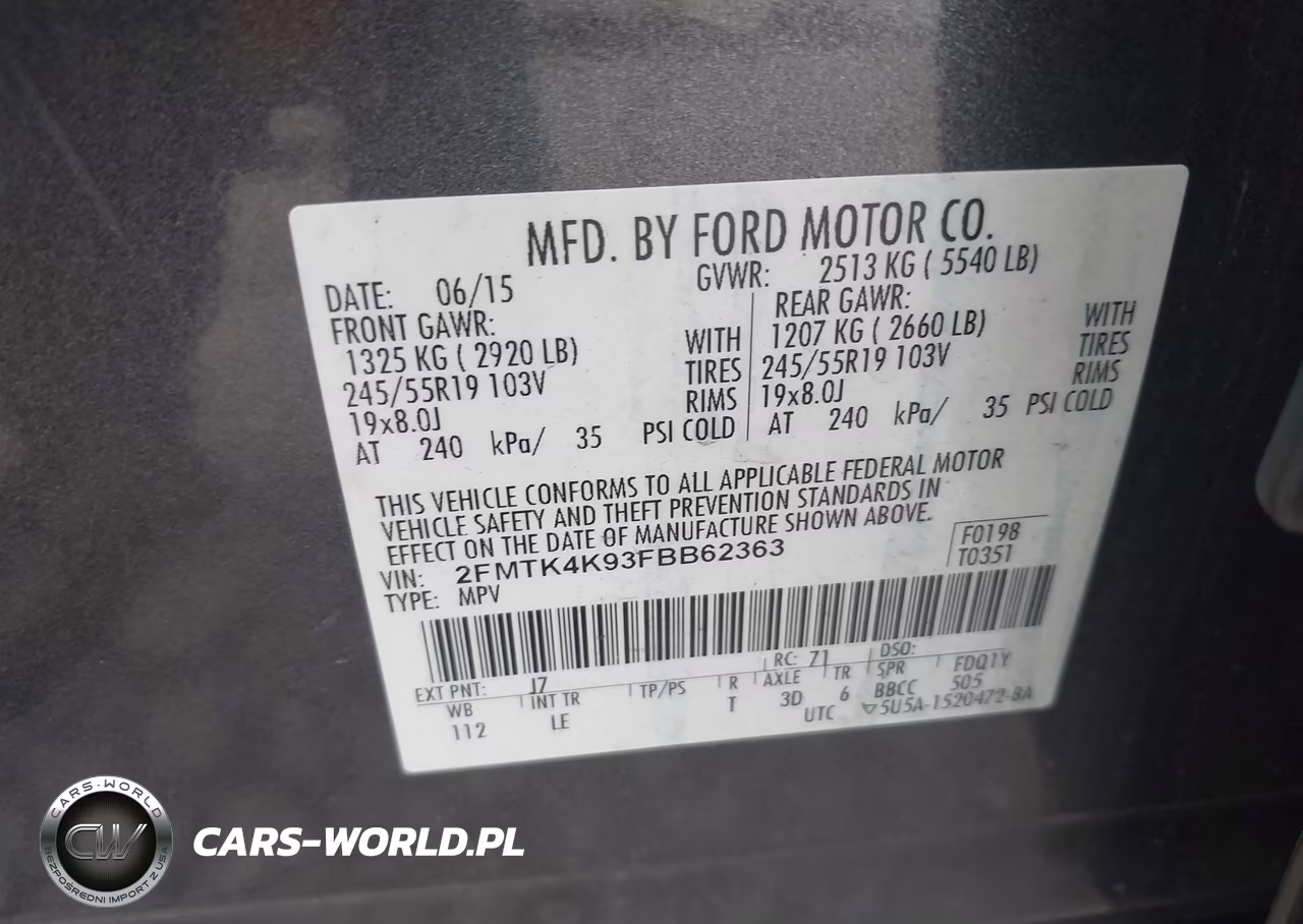 2015 Ford Edge Titanium VIN:2FMTK4K93FBB62363 - 9