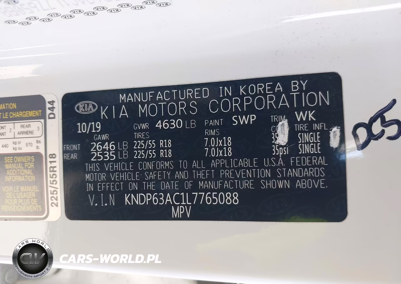 2020 Kia Sportage S VIN:KNDP63AC1L7765088 - 9