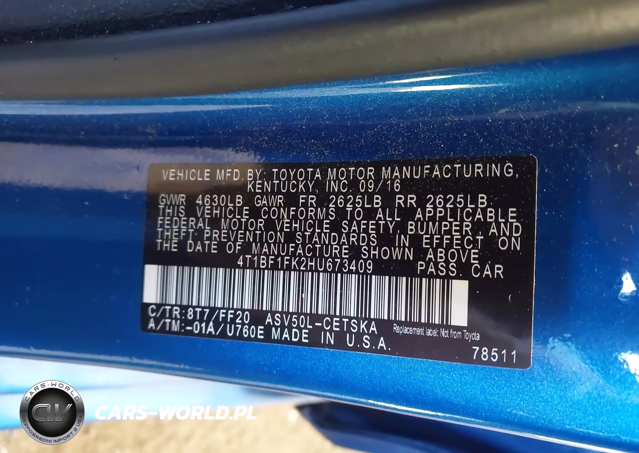2017 Toyota Camry Se VIN:4T1BF1FK2HU673409 - 9