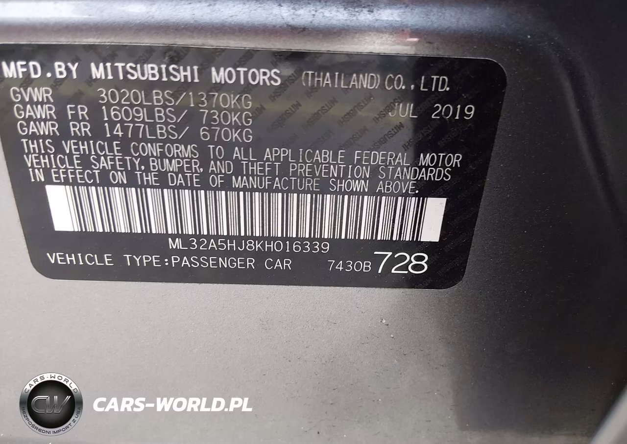 2019 Mitsubishi Mirage Le VIN:ML32A5HJ8KH016339 - 9