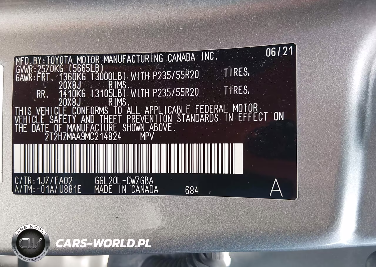 2021 Lexus Rx 350 VIN:2T2HZMAA9MC214824 - 9