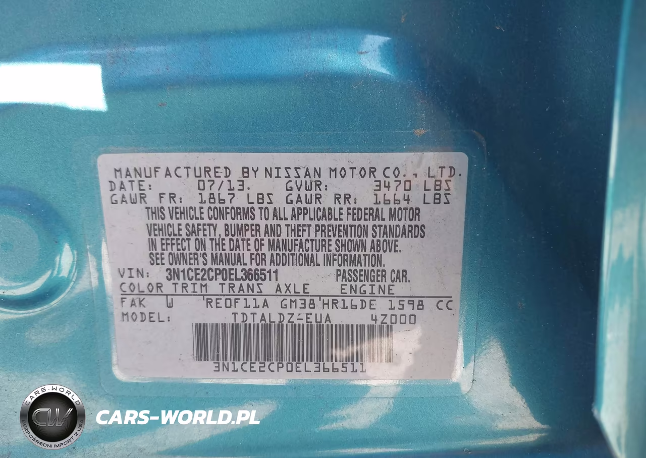2014 Nissan Versa Note Sv VIN:3N1CE2CP0EL366511 - 9