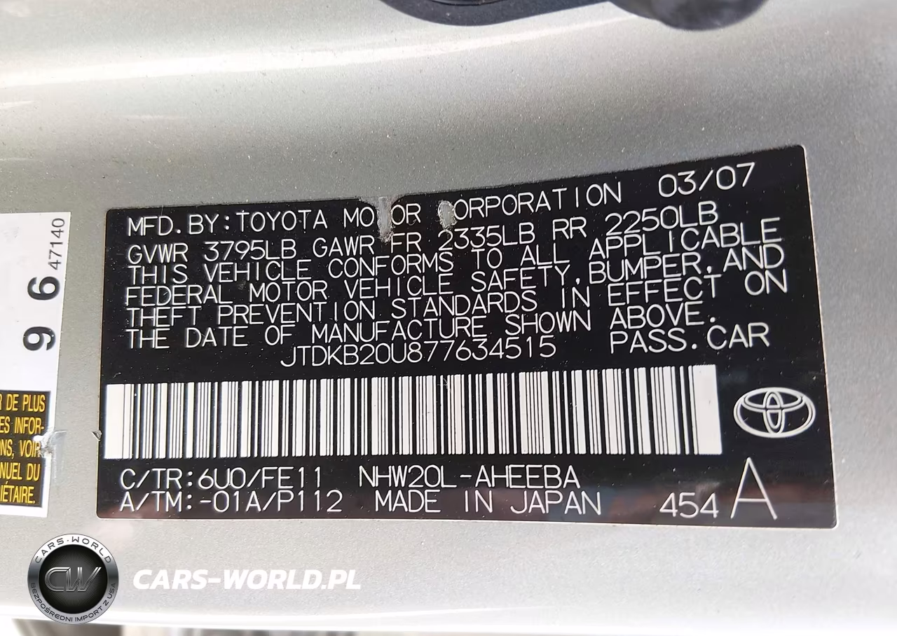 2007 Toyota Prius Touring VIN:JTDKB20U877634515 - 9