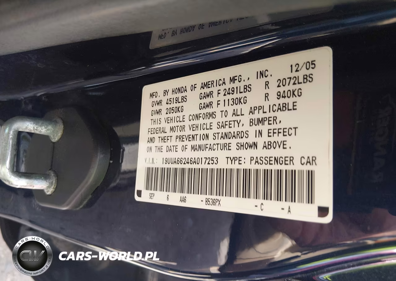 2006 Acura Tl VIN:19UUA66246A017253 - 9