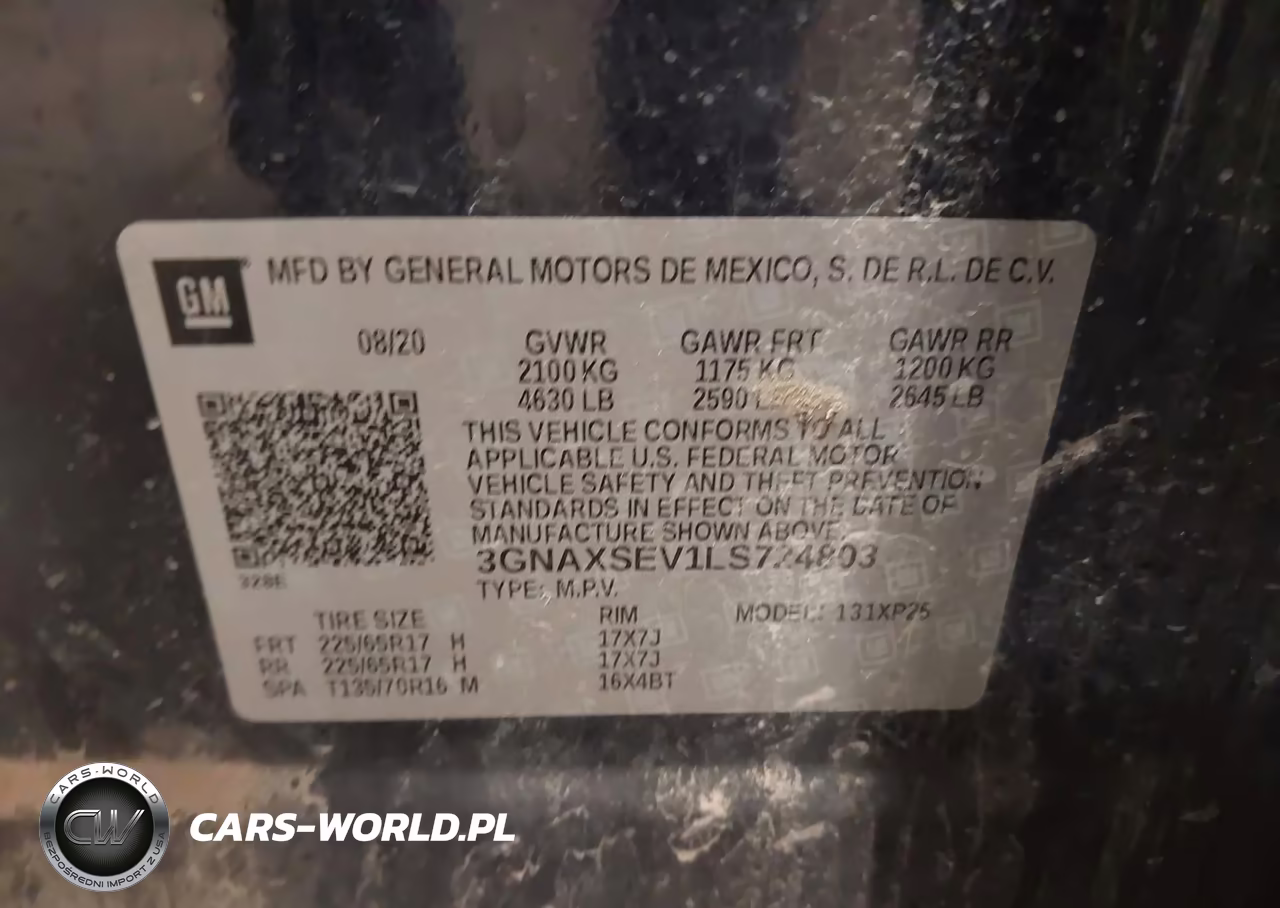 2020 Chevrolet Equinox Awd Ls VIN:3GNAXSEV1LS724803 - 9
