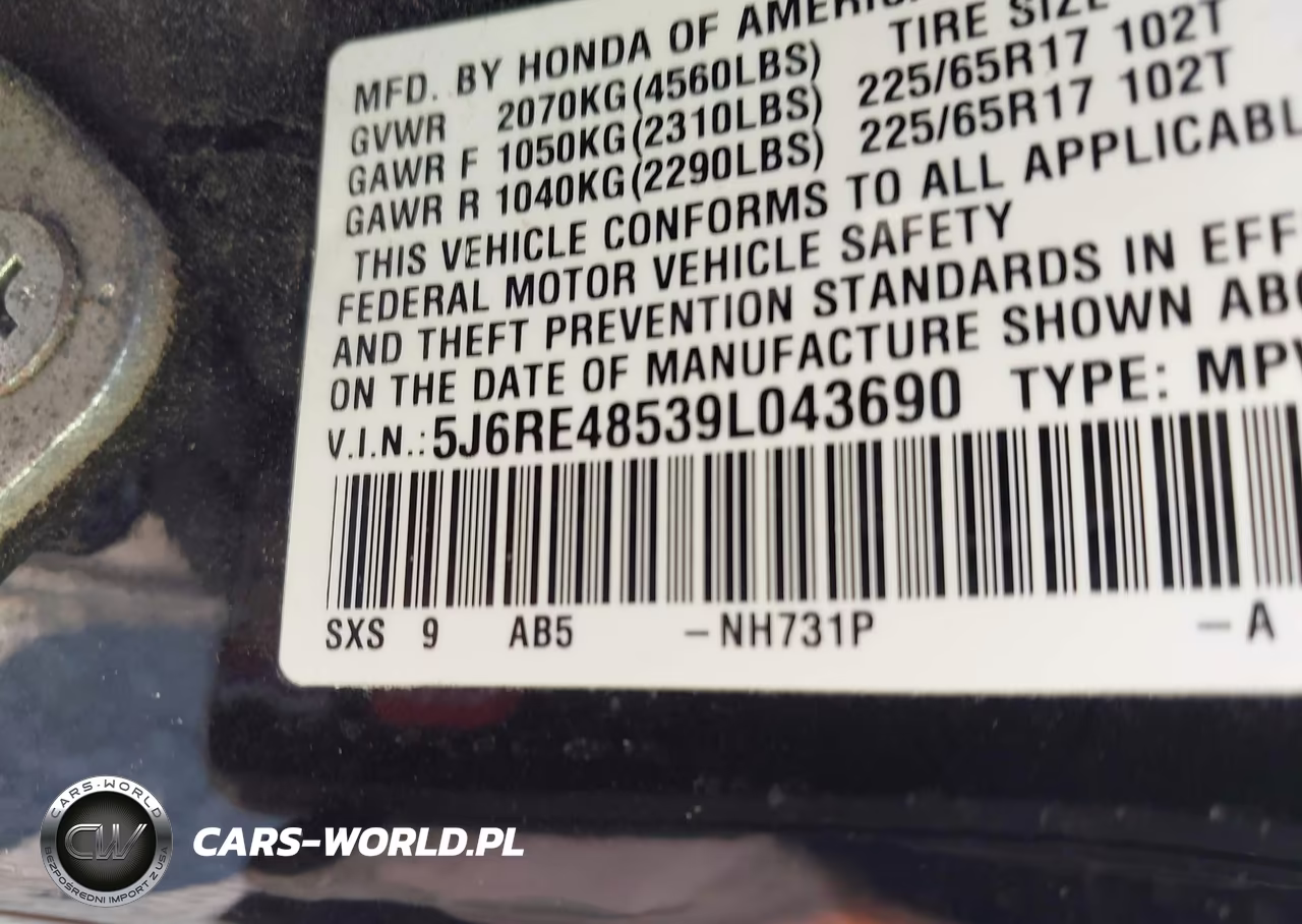 2009 Honda Cr-V Ex VIN:5J6RE48539L043690 - 9