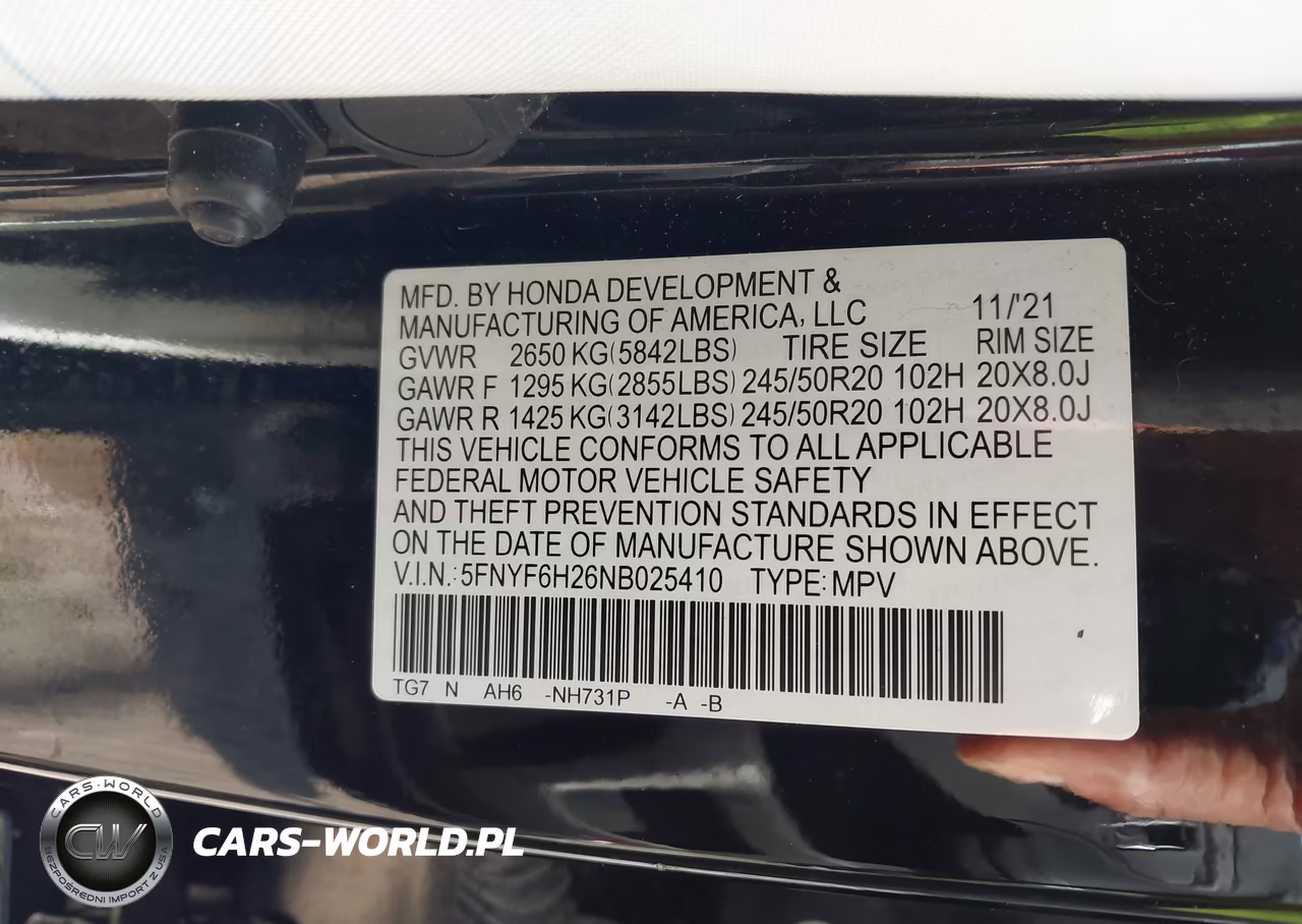 2022 Honda Pilot Awd Special Edition VIN:5FNYF6H26NB025410 - 9