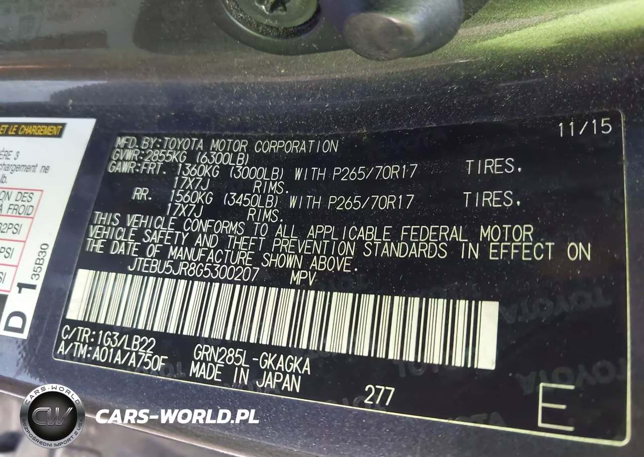 2016 Toyota 4Runner Sr5 Premium VIN:JTEBU5JR8G5300207 - 9