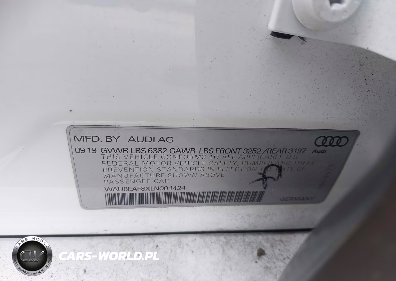 2020 Audi A8 L 60 Tfsi Quattro Tiptronic VIN:WAU8EAF8XLN004424 - 9