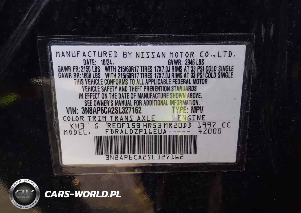 2025 Nissan Kicks Sv Fwd VIN:3N8AP6CA2SL327162 - 9