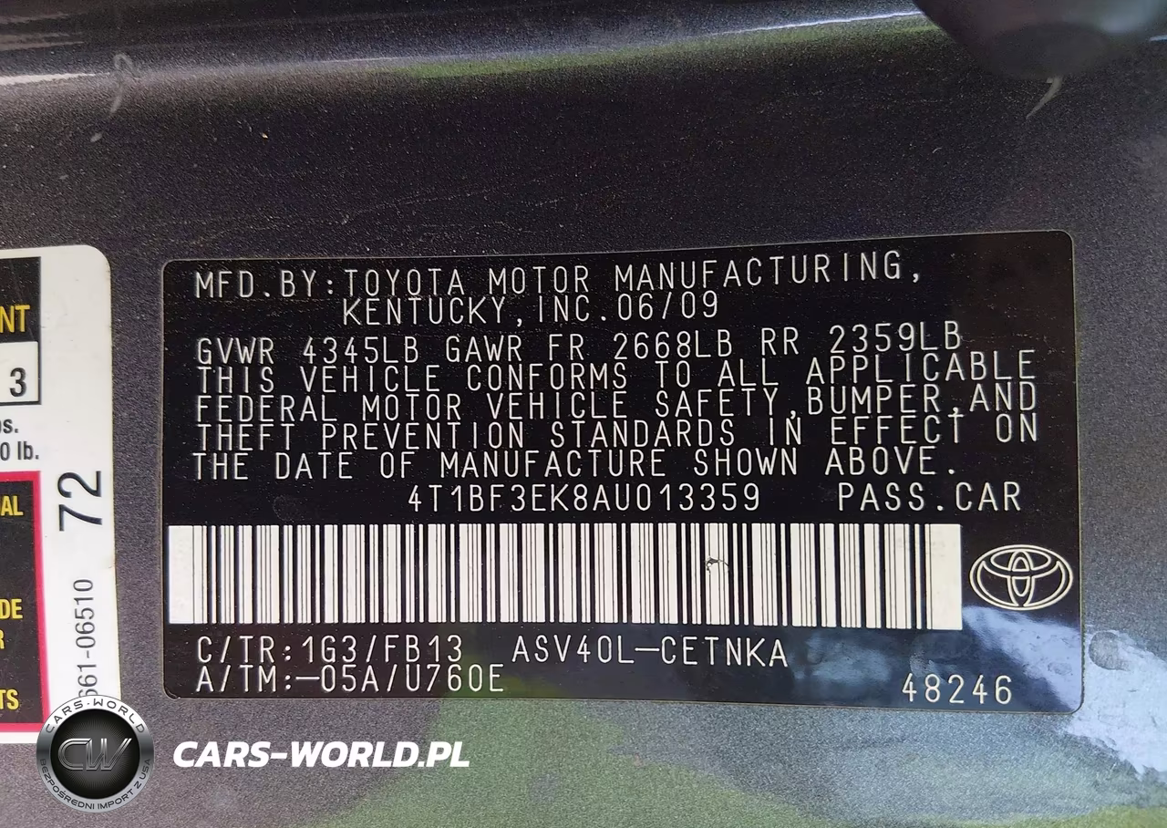 2010 Toyota Camry Le VIN:4T1BF3EK8AU013359 - 9