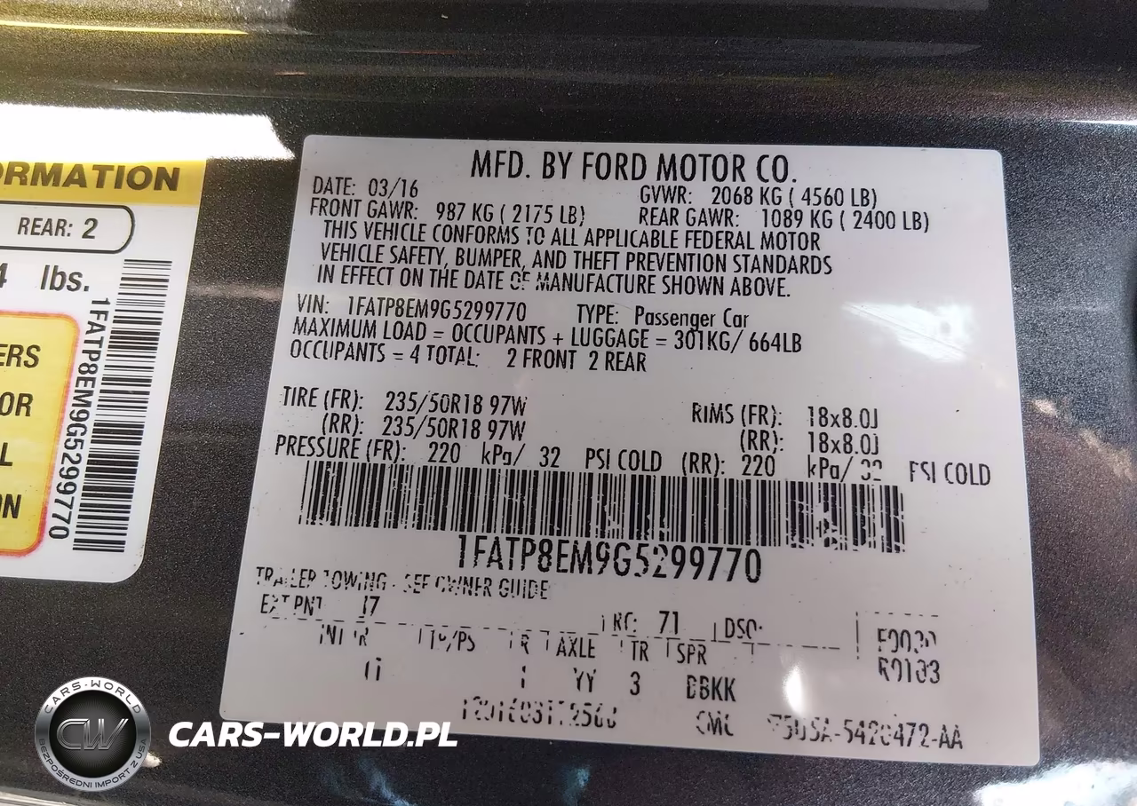 2016 Ford Mustang V6 VIN:1FATP8EM9G5299770 - 9