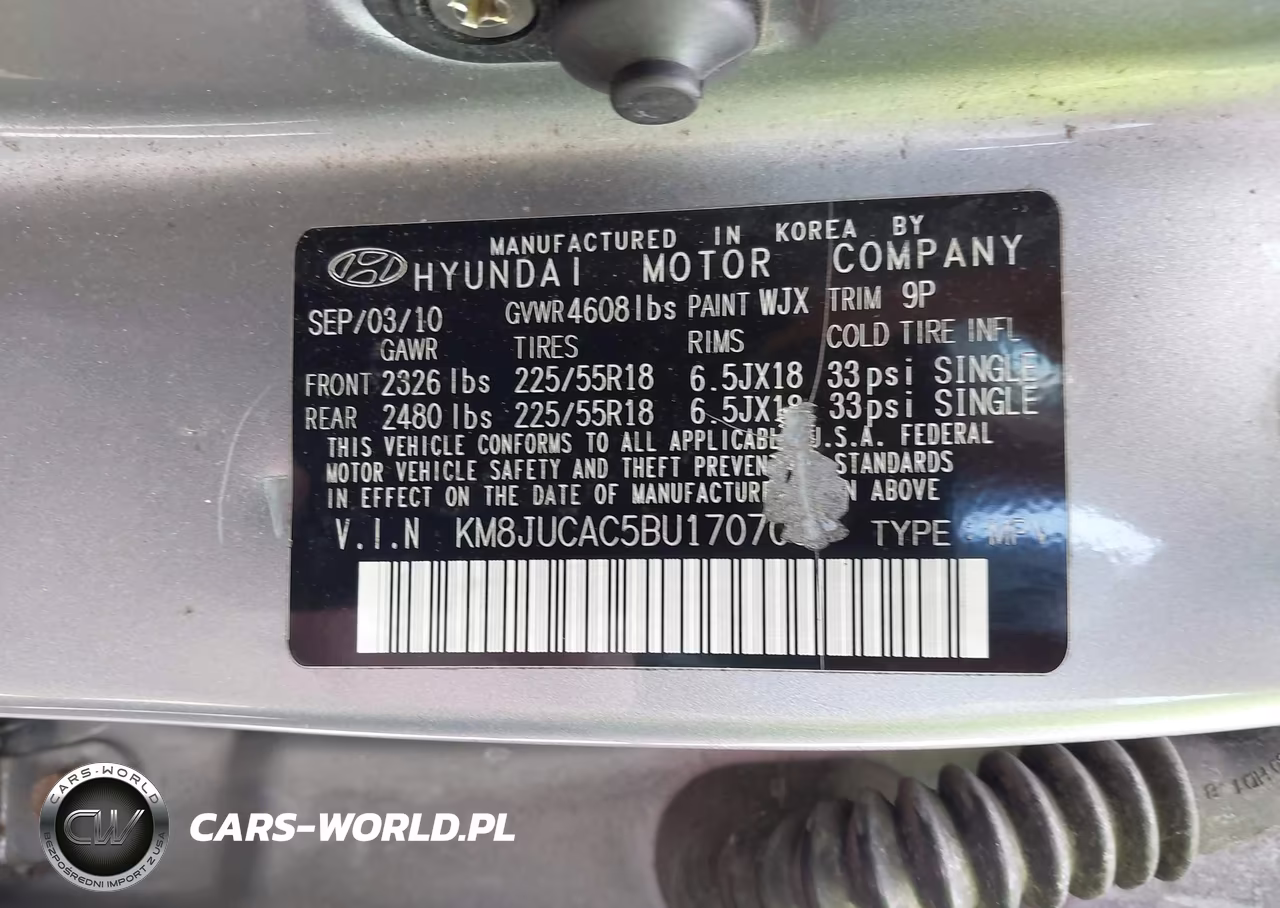 2011 Hyundai Tucson Limited VIN:KM8JUCAC5BU170705 - 9
