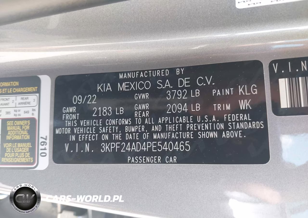 2023 Kia Forte Lxs VIN:3KPF24AD4PE540465 - 9