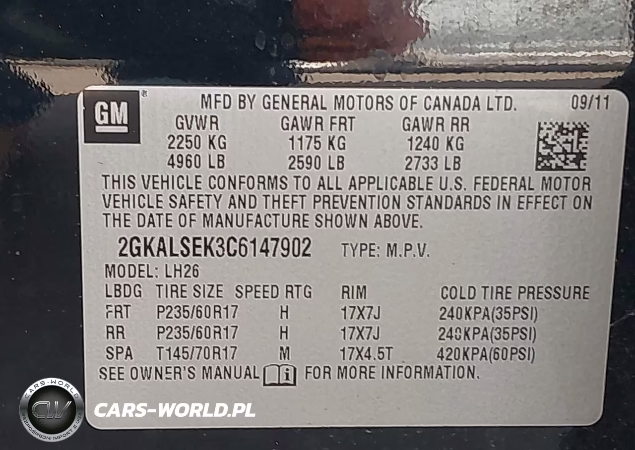2012 GMC Terrain Sle-2 VIN:2GKALSEK3C6147902 - 9