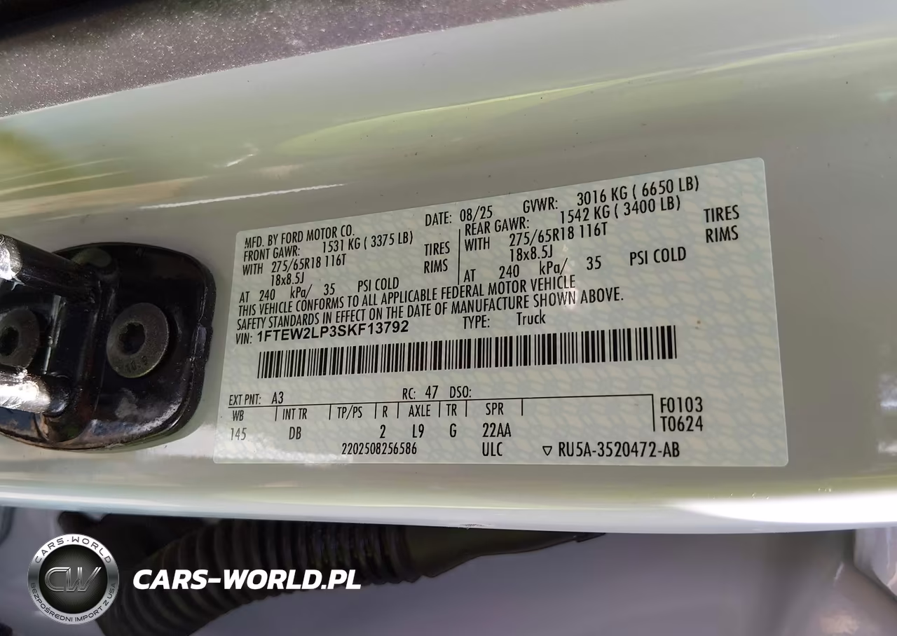 2025 Ford F-150 Stx VIN:1FTEW2LP3SKF13792 - 9