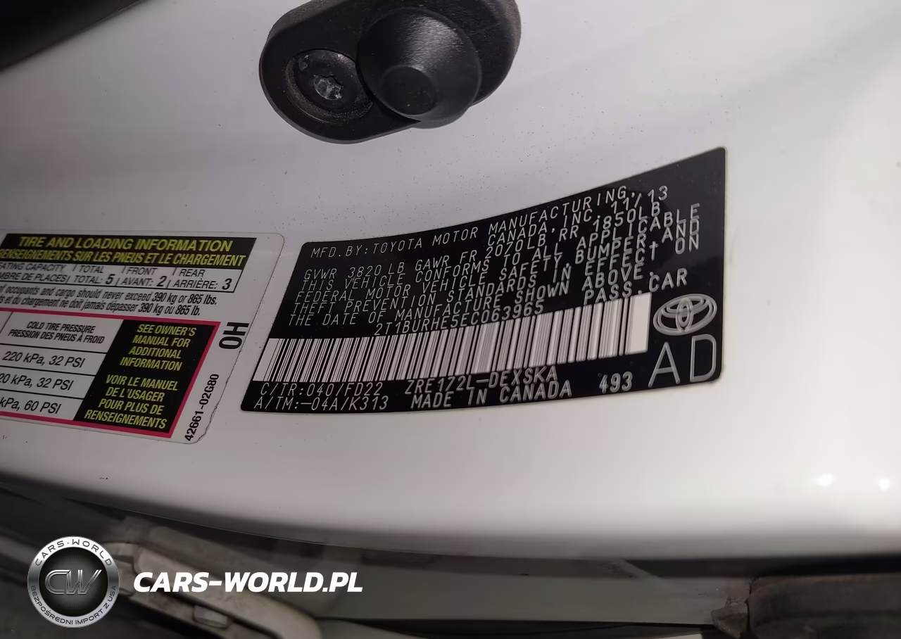 2014 Toyota Corolla S Plus VIN:2T1BURHE5EC063965 - 9