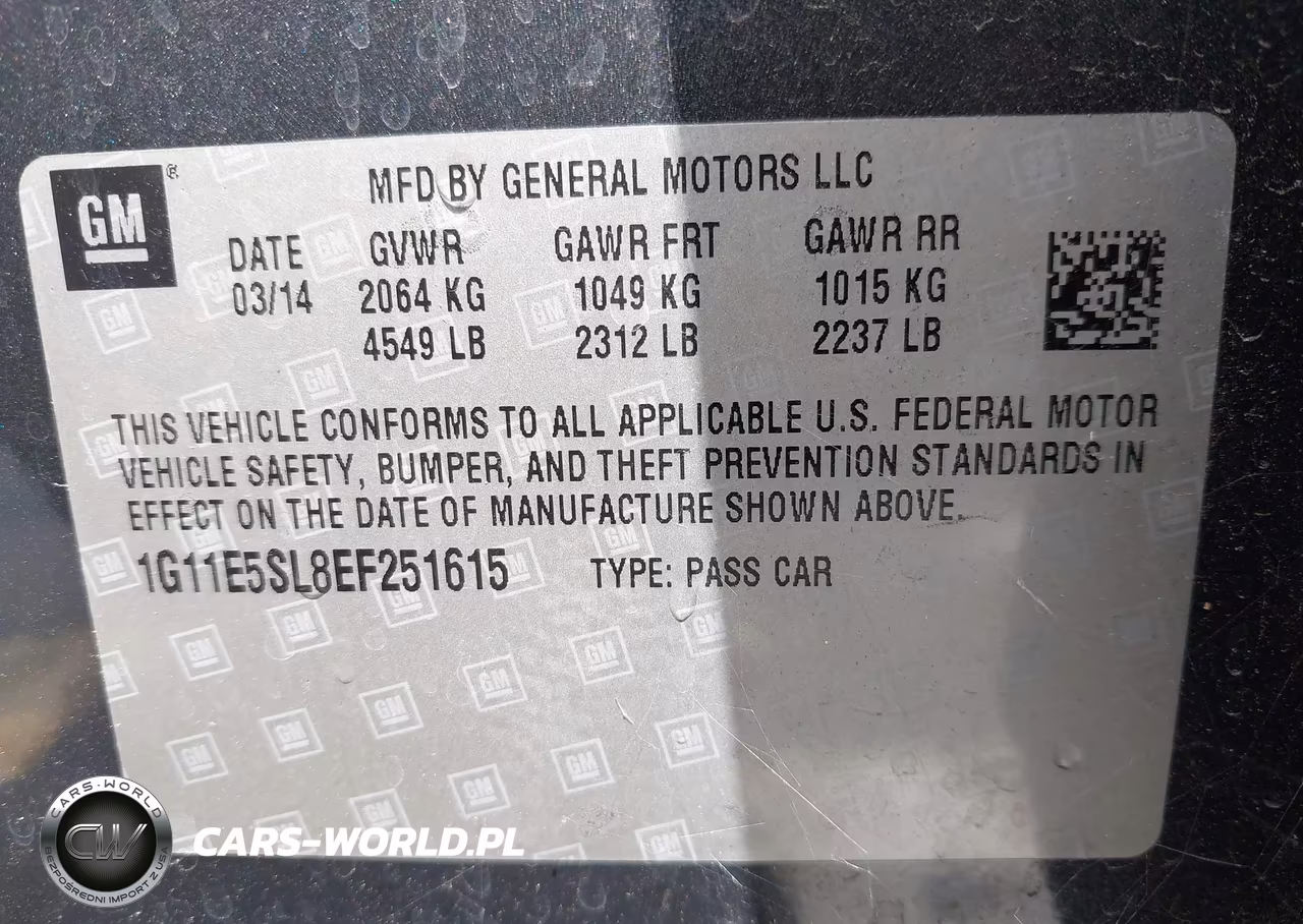 2014 Chevrolet Malibu 2Lt VIN:1G11E5SL8EF251615 - 9