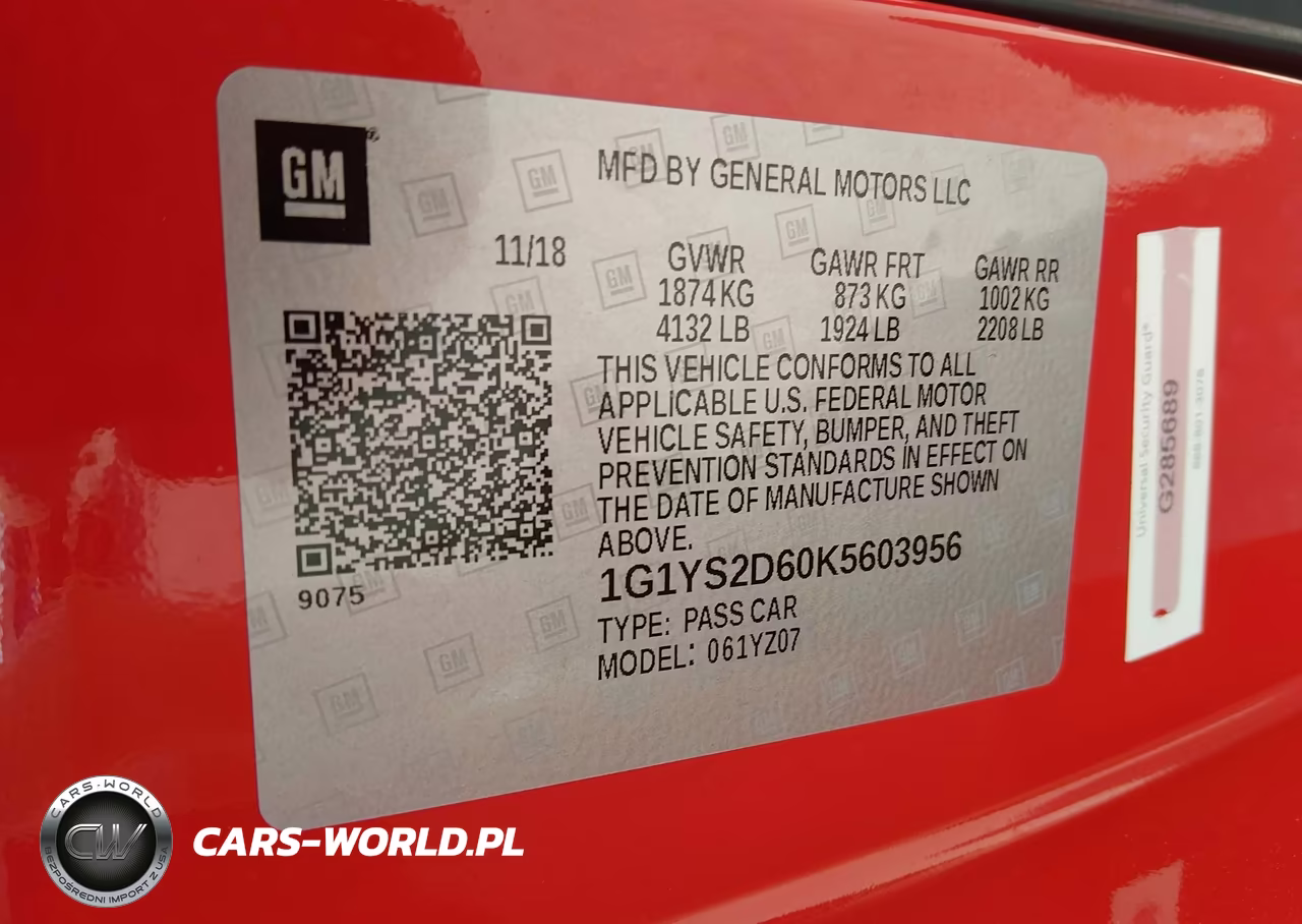 2019 Chevrolet Corvette Z06 VIN:1G1YS2D60K5603956 - 9