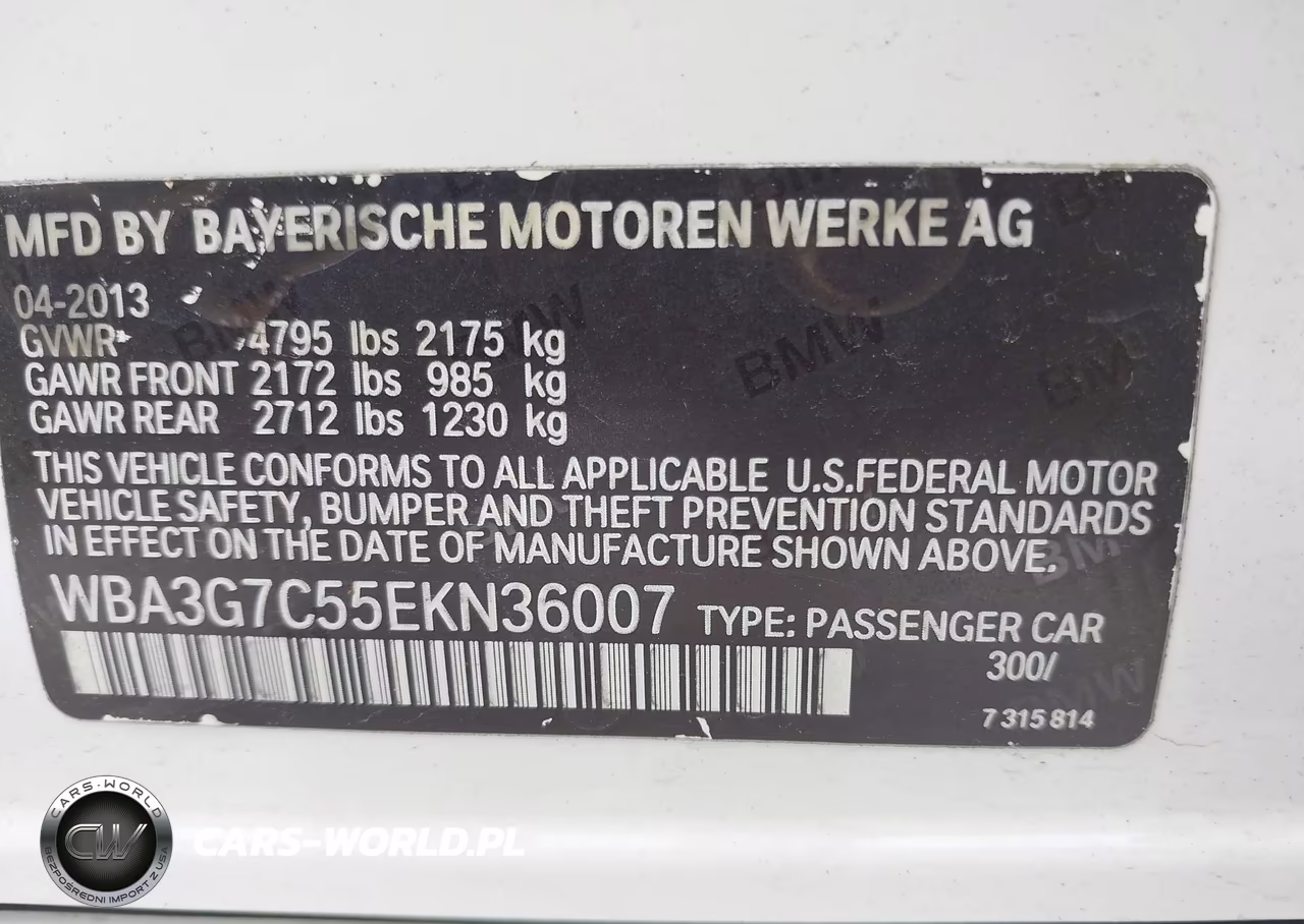 2014 BMW 328I xDrive VIN:WBA3G7C55EKN36007 - 9