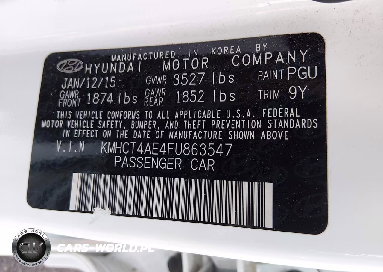 2015 Hyundai Accent Gls VIN:KMHCT4AE4FU863547 - 9