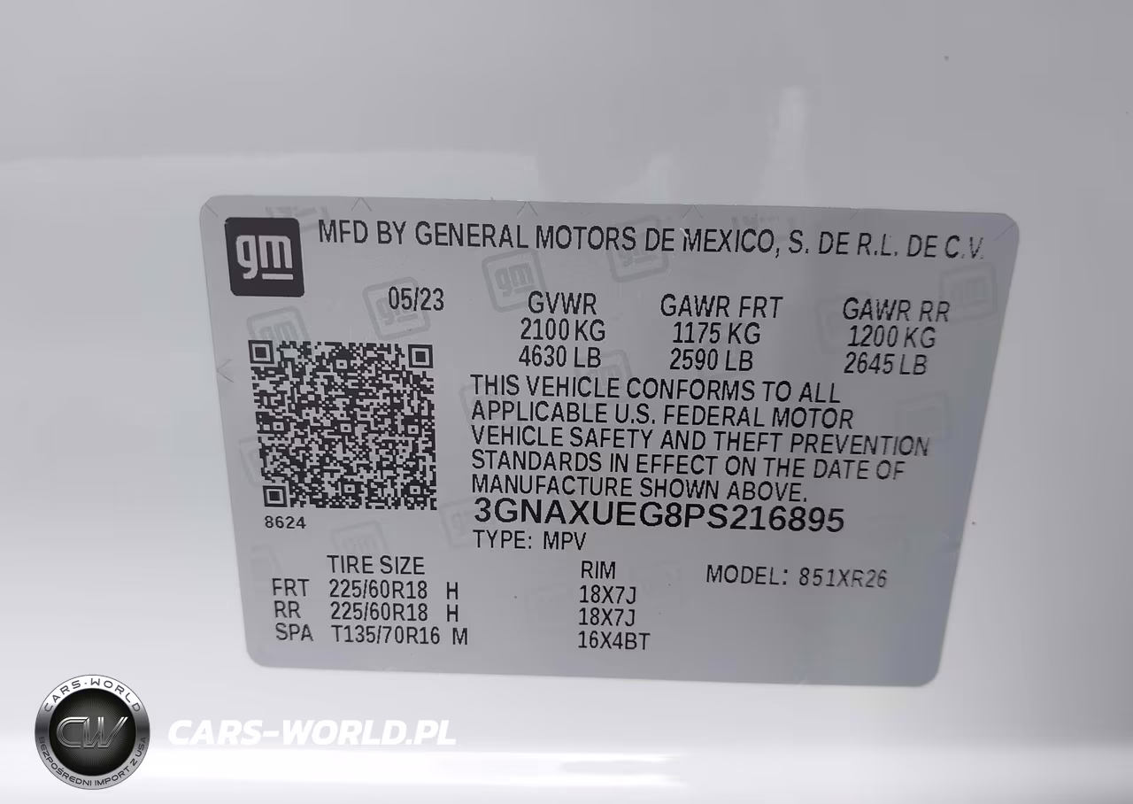 2023 Chevrolet Equinox Awd Lt VIN:3GNAXUEG8PS216895 - 9