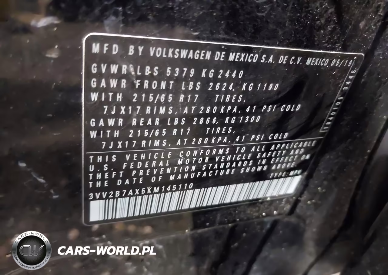 2019 Volkswagen Tiguan 2.0T Se-2.0T Sel-2.0T Sel R-Line-2.0T Sel R-Line Black VIN:3VV2B7AX5KM145110 - 9