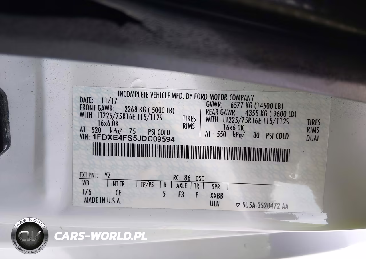 2018 Ford E-450 Cutaway VIN:1FDXE4FS5JDC09594 - 8