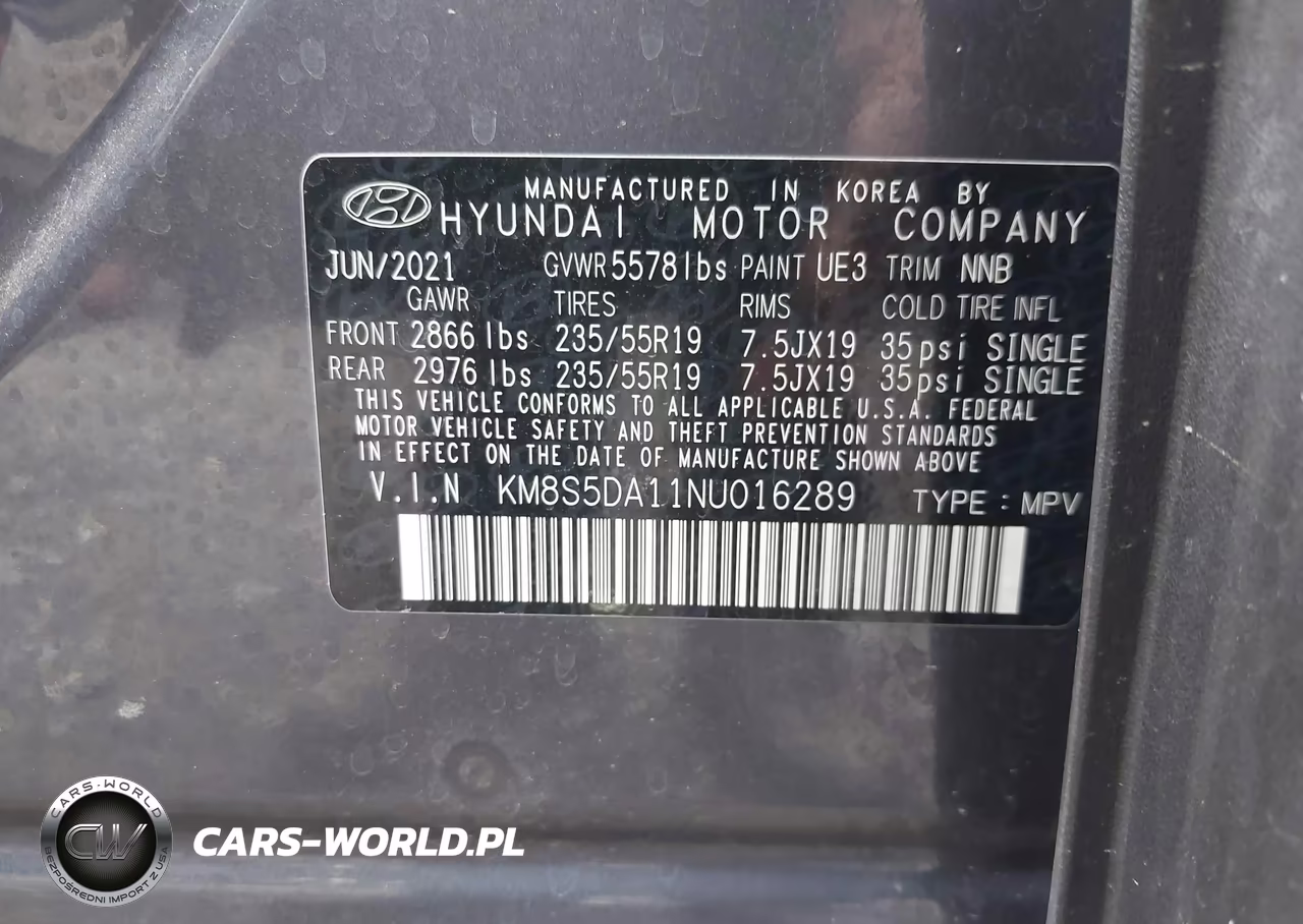 2022 Hyundai Santa Fe Hybrid Limited VIN:KM8S5DA11NU016289 - 9