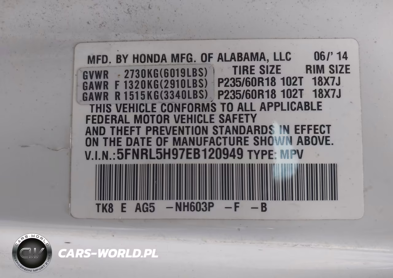 2014 Honda Odyssey Touring-Touring Elite VIN:5FNRL5H97EB120949 - 9