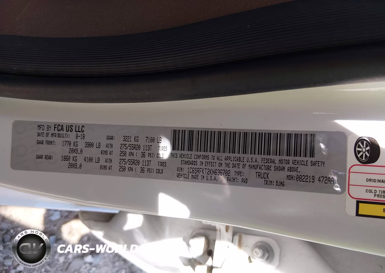 2019 Ram 1500 Longhorn VIN:1C6SRFKT2KN636702 - 9