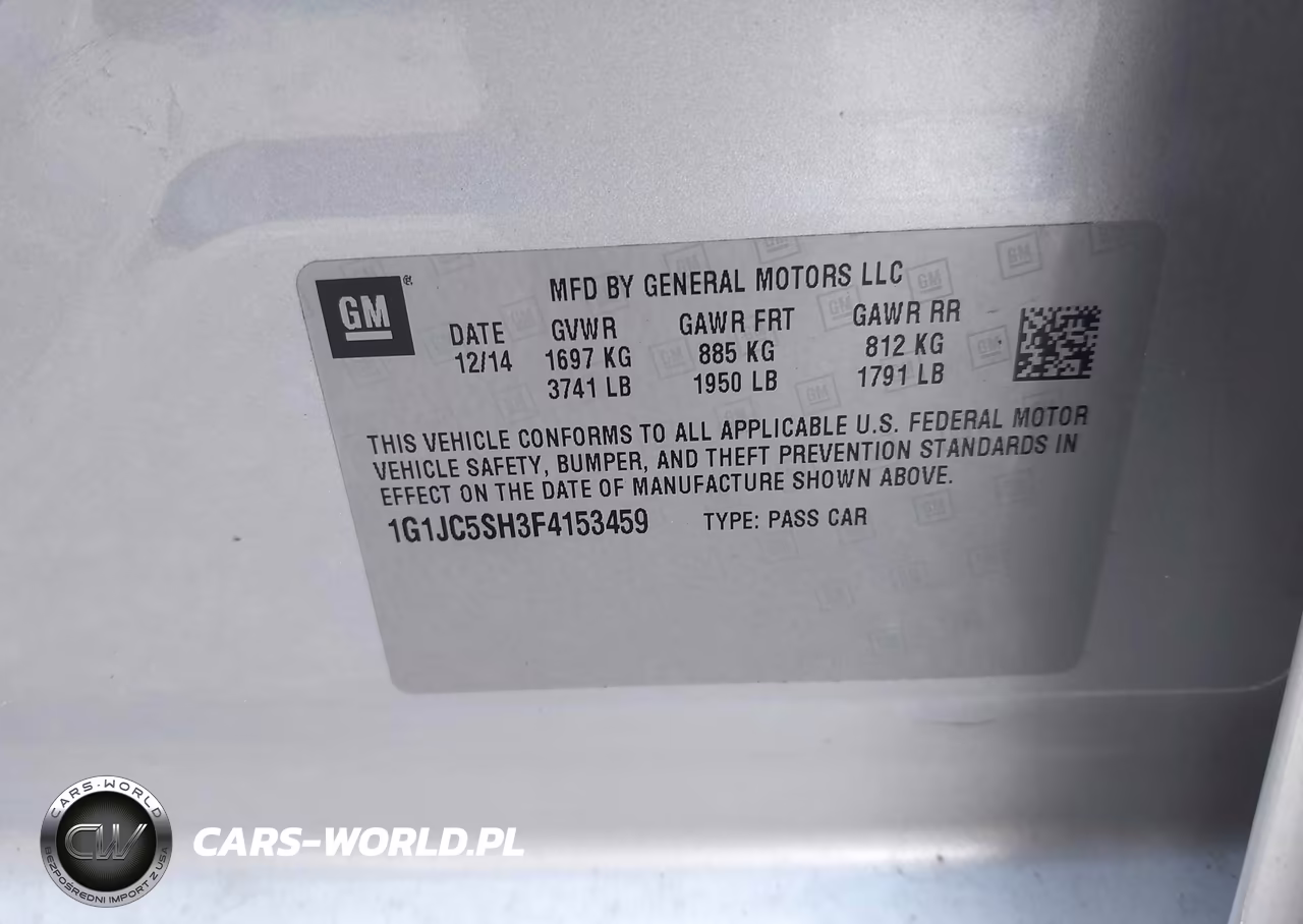 2015 Chevrolet Sonic Lt Auto VIN:1G1JC5SH3F4153459 - 9