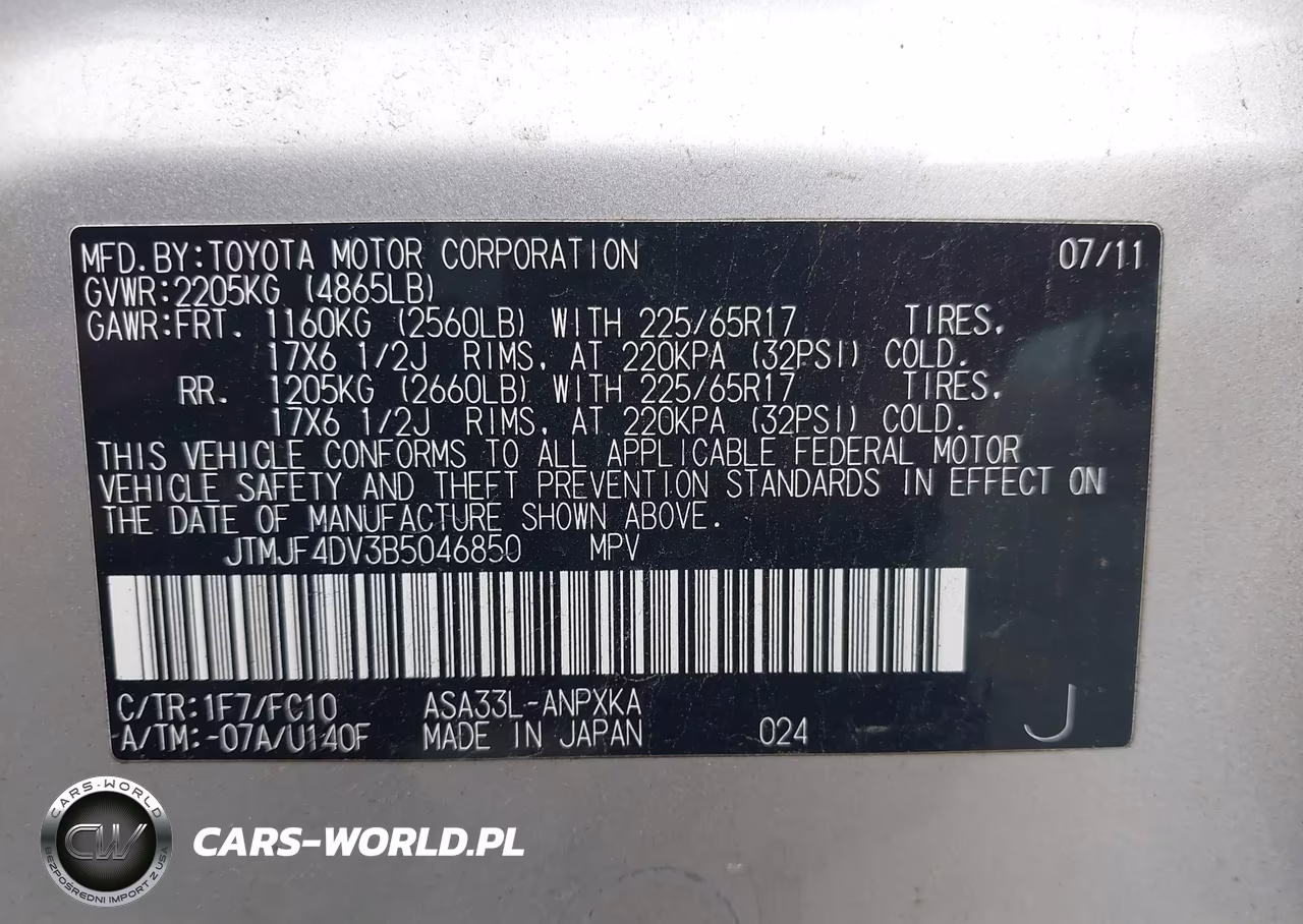 2011 Toyota Rav4 VIN:JTMJF4DV3B5046850 - 9
