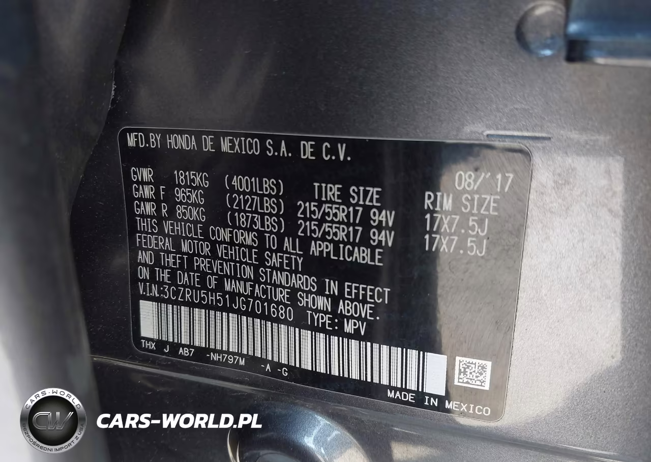 2018 Honda Hr-V Ex VIN:3CZRU5H51JG701680 - 9